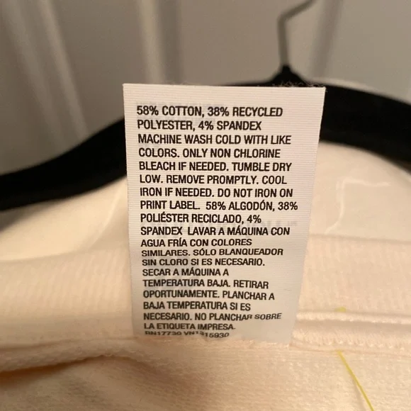 All in Motion Ivory French Terry Sweatshirt…size 4X - Picture 5 of 6